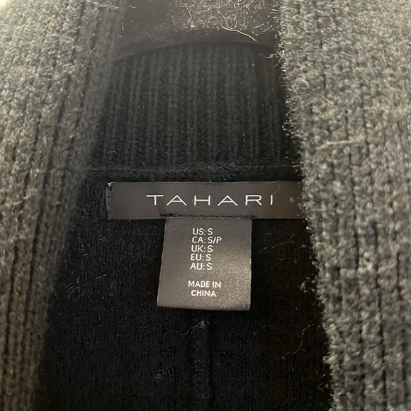 Tahari Black Thick Cardigan Sweater - Picture 2 of 8